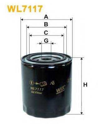 Масляний фільтр WIX FILTERS WL7117