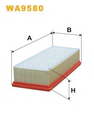 Повітряний фільтр WIX FILTERS WA9580