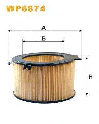 Фільтр, повітря у внутрішньому просторі WIX FILTERS WP6874