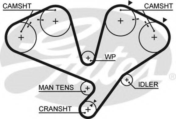 Ремінь ГРМ GATES 5442XS