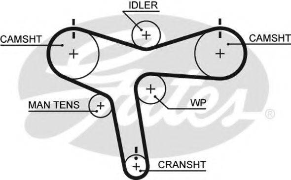 Ремінь ГРМ GATES 5515XS