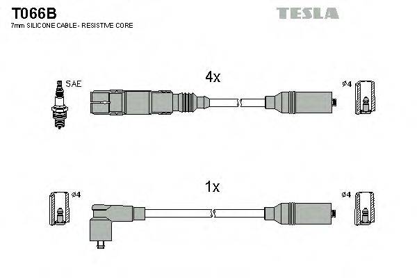 Комплект дротів запалення TESLA T066B