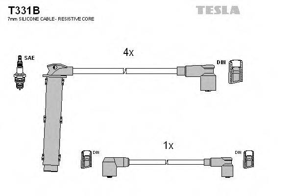 Комплект дротів запалення TESLA T331B