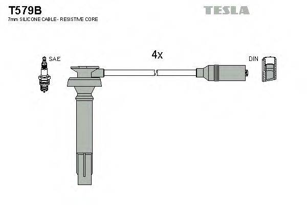 Комплект дротів запалення TESLA T579B