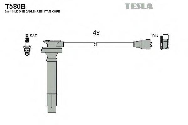 Комплект дротів запалення TESLA T580B