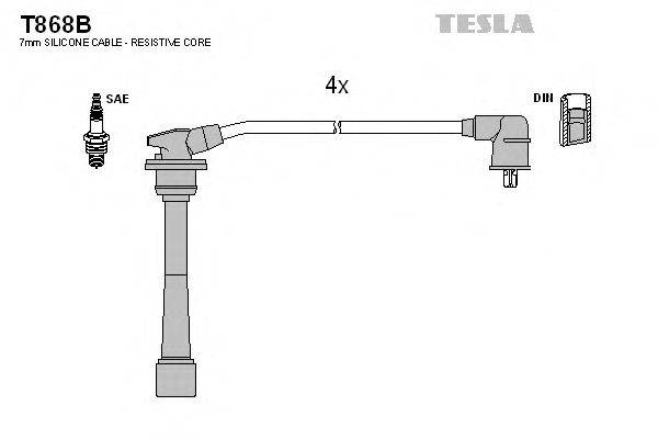 Комплект дротів запалення TESLA T868B