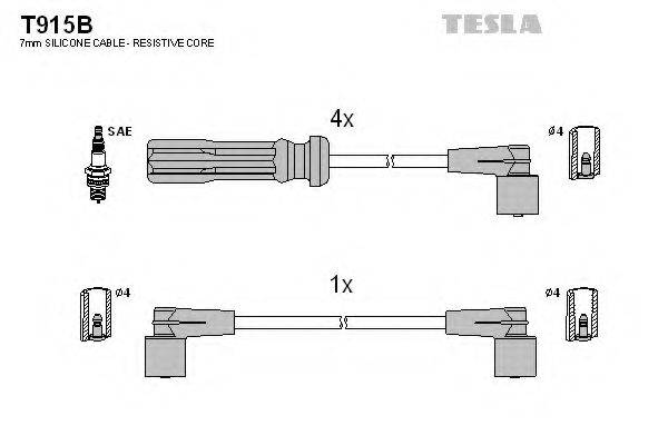 Комплект дротів запалення TESLA T915B