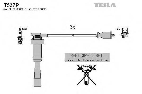 Комплект дротів запалення TESLA T537P