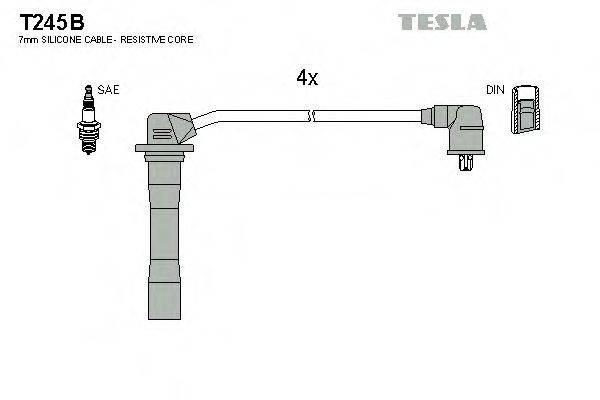 Комплект дротів запалення TESLA T245B