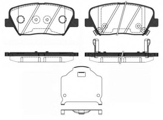 Комплект гальмівних колодок, дискове гальмо WOKING P15123.02