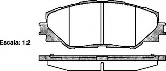 Комплект гальмівних колодок, дискове гальмо WOKING P13343.00