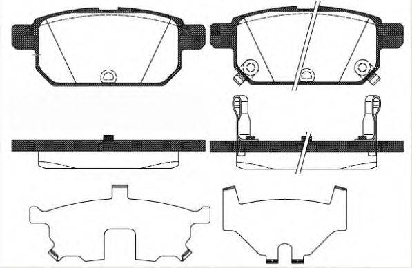 Комплект гальмівних колодок, дискове гальмо WOKING P15713.02