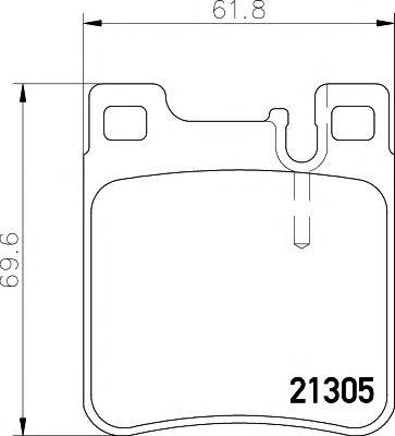 Комплект гальмівних колодок, дискове гальмо TEXTAR 2130501