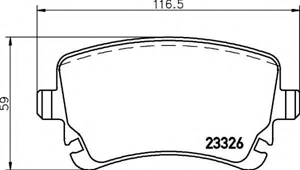 Комплект гальмівних колодок, дискове гальмо TEXTAR 2332601