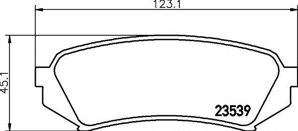 Комплект гальмівних колодок, дискове гальмо TEXTAR 2353902