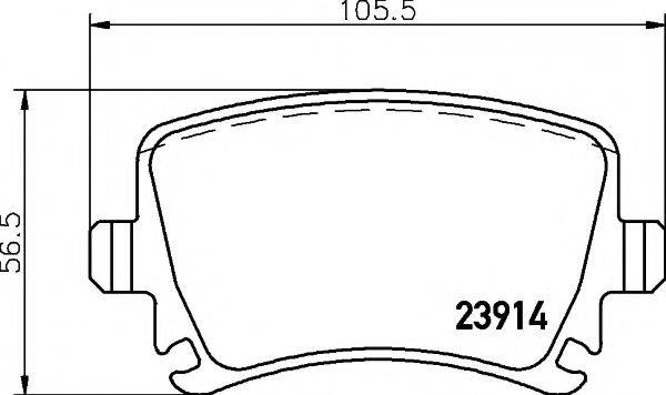 Комплект гальмівних колодок, дискове гальмо TEXTAR 2391402