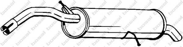 Глушник вихлопних газів кінцевий BOSAL 135-105