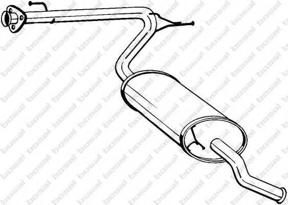 Глушник вихлопних газів кінцевий BOSAL 281-093