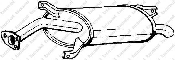 Глушник вихлопних газів кінцевий BOSAL 177-001