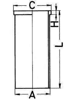 Гільза циліндра KOLBENSCHMIDT 89033190