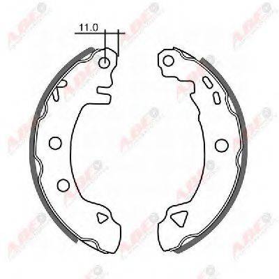 Комплект гальмівних колодок ABE C0R006ABE