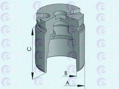 Поршень, корпус скоби гальма ERT 150898-C
