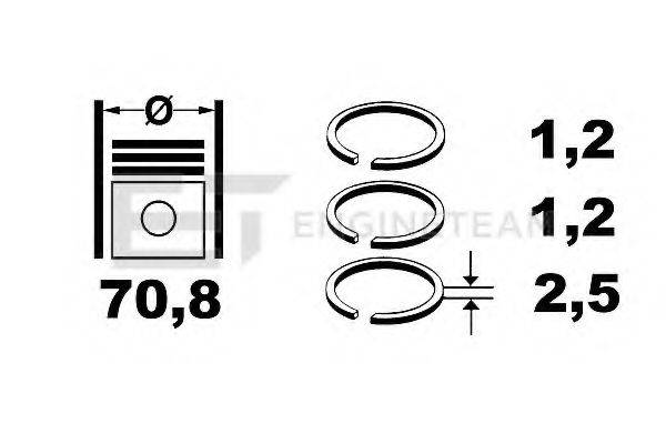 Комплект поршневих кілець ET ENGINETEAM R1001800