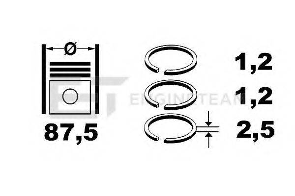 Комплект поршневих кілець ET ENGINETEAM R1002600