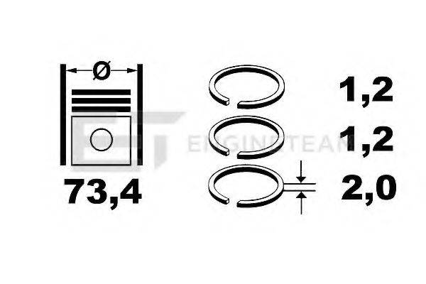 Комплект поршневих кілець ET ENGINETEAM R1003600