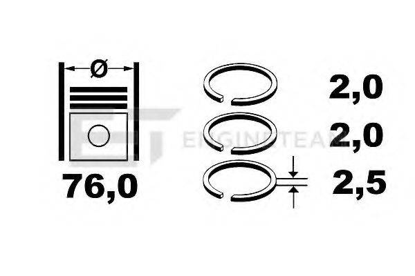 Комплект поршневих кілець ET ENGINETEAM R1004400