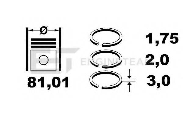 Комплект поршневих кілець ET ENGINETEAM R1005600