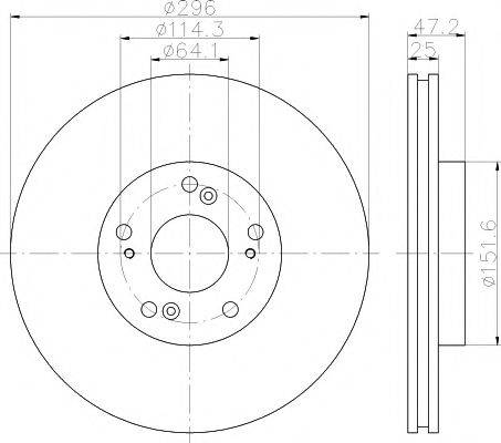 гальмівний диск HELLA PAGID 8DD 355 116-101