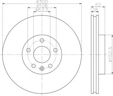 гальмівний диск HELLA PAGID 8DD 355 118-831