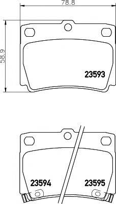 Комплект гальмівних колодок, дискове гальмо HELLA PAGID 8DB 355 009-501