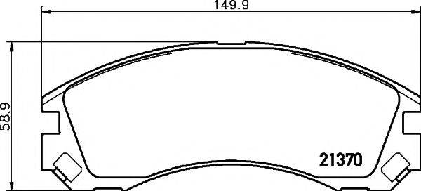 Комплект гальмівних колодок, дискове гальмо HELLA PAGID 8DB 355 011-751