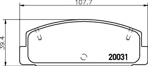 Комплект гальмівних колодок, дискове гальмо HELLA PAGID 8DB 355 016-761