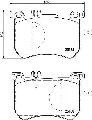 Комплект гальмівних колодок, дискове гальмо HELLA PAGID 8DB 355 020-491