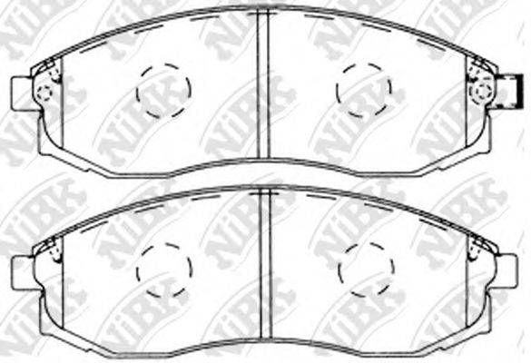 Комплект гальмівних колодок, дискове гальмо NIBK PN2824