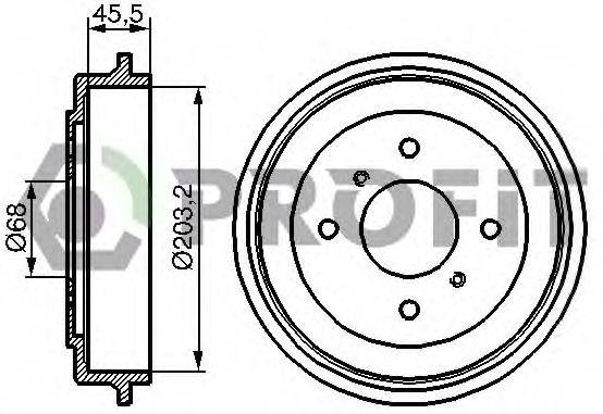 Гальмівний барабан PROFIT 5020-0059