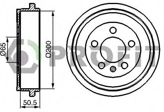 Гальмівний барабан PROFIT 5020-0077