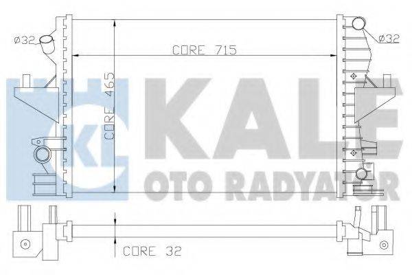 Радіатор, охолодження двигуна KALE OTO RADYATOR 354000