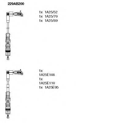 Комплект дротів запалення BREMI 229AB200