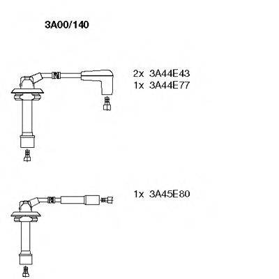 Комплект дротів запалення BREMI 3A00/140