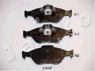 Комплект гальмівних колодок, дискове гальмо JAPKO 50238