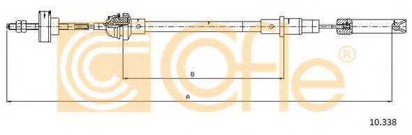 Трос, управління зчепленням COFLE 10.338