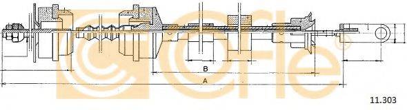 Трос, управління зчепленням COFLE 11.303