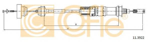Трос, управління зчепленням COFLE 11.3922