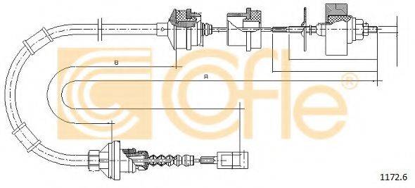 Трос, управління зчепленням COFLE 1172.6