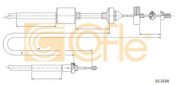 Трос, управління зчепленням COFLE 15.3134