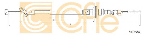Трос, управління зчепленням COFLE 18.3502